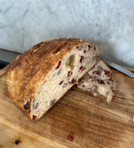 Sourdough boule with Cranberries and Walnuts