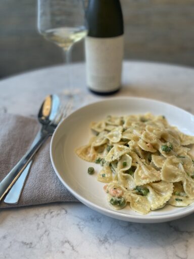 Cooking with Crosby Roamann: Farfalle with Creamy Smoked Salmon, Fresh Peas, and Dill